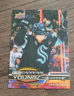 Upper Deck 2025-26 Series 1 UD Canvas Young Guns Jani Nyman #C-101 Kraken - Image 1