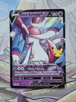 Pokemon TCG Dark Sylveon v SWSH134 Black Star Promo Card Celebrations NM - Image 1