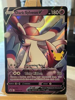 Pokemon TCG Dark Sylveon V SWSH134 Black Star Promos Celebrations Holo NM - Image 1