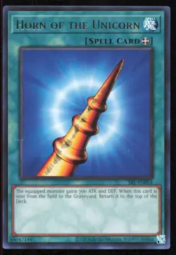 Yugioh! Horn of the Unicorn - SRL-EN054 - Rare - Unlimited 25th Anniversary - Image 1