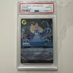 2023 Disney Lorcana Enchanted EN 1 Aurora PSA 10 213/204 First Chapter - Image 1