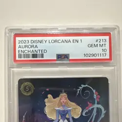 2023 Disney Lorcana Enchanted EN 1 Aurora PSA 10 213/204 First Chapter - Image 3