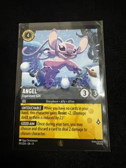 Disney Lorcana TCG Winterspell Angel Experiment 624 Legendary Non Foil 191/204 - Image 1