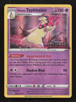 Hisuian Typhlosion 052/189 Astral Radiance Stamped Promo Card (Pokemon) - Image 1