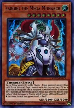 Yugioh - Zaborg the Mega Monarch - 1st Edition - Ultra Rare NM - Free Holo Card - Image 1