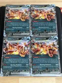 Pokemon TCG | Charizard EX SVP 196 | Lenticular JUMBO Promo Card | x4 Cards - Image 1
