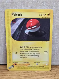 Voltorb 115/147 Aquapolis Non-Holo Pokemon Card TCG - Image 1