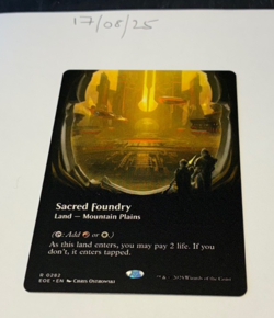 Magic the Gathering MTG Sacred Foundry x1 Rare Borderless Card NM/M - Image 1