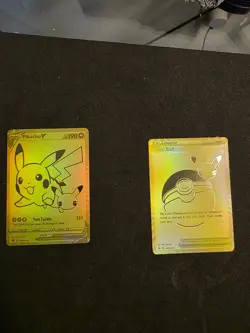 Pikachu v Gold and Pokeball SWSH145/SWSH146 Pokemon TCG Celebrations! - Image 1