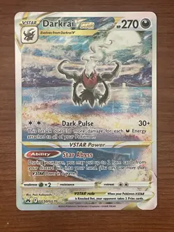 Pokemon TCG Crown Zenith Darkrai v Star Galarian Gallery Holo Card GG50/GG70 - Image 1