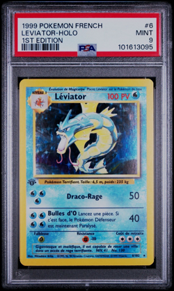 Gyarados 1st Edition 6/102 FRENCH Base Set Pokemon Card 1999 Base set PSA 9 - Image 1