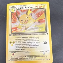 Pokemon Dark Raichu 1st Edition Holo Secret Rare Team Rocket 83/82 2000 - Image 1