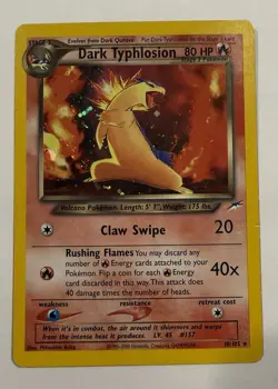 2002 Pokemon Dark Typhlosion Holo Rare 10/105 Neo Destiny - Image 1
