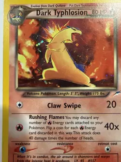 2002 Pokemon Dark Typhlosion Holo Rare 10/105 Neo Destiny - Image 3