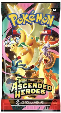 Pokemon TCG Mega Evolution Ascended Heroes Booster Pack English - Image 1