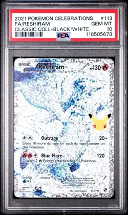 2021 Pokemon Reshiram And Zekrom Celebrations Sequential Set! PSA 10 - Image 3