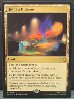 Hidden Hideout R 0043 Commander TMNT Teenage Mutant Ninja Turtles Card MTG NM - Image 1