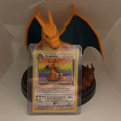 Pokemon TCG Dragonite Non-Holo Card Fossil 19/62 1990 Vintage - Image 1