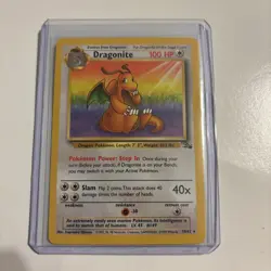 Pokemon TCG Dragonite Non-Holo Card Fossil 19/62 1990 Vintage - Image 2
