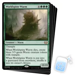 WORLDSPINE WURM X4 Duskmourn: House Of Horror: Commander Magic MTG MINT CARD - Image 1