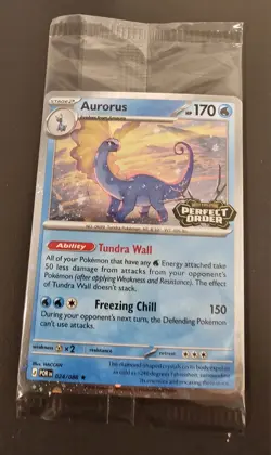 Pokemon Aurorus Perfect Order Promo Stamped Card 024/088 TCG SEALED (4x) - Image 1