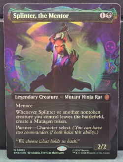 Splinter the Mentor BORDERLESS FOIL Commander TMNT Teenage Mutant Ninja Turtles - Image 1