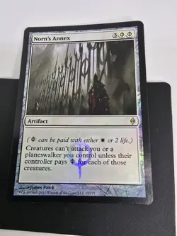 Wizards Norn's Annex New Phyrexia Foil Artifact White Rare 2011 James Paick 17 - Image 2