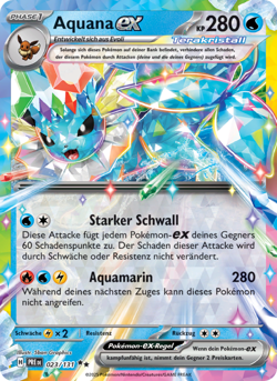 Aquana-ex EX Deutsch Prismatische Entwicklungen 023 NM Pokemon TCG - Image 1