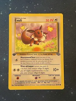 1999-2000 Pokemon EVOLI 1st 1. Edition 51/64 Dschungel Jungle French Excellent - Image 1