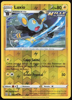 Carte Pokemon Luxio 047/163 Reverse Styles de Combat Francais - Image 1
