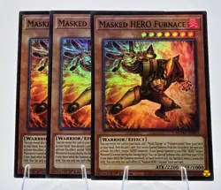 3x Masked HERO Furnace MZMU-EN015 ( Super Rare ) 1st Ed - NM - YU-GI-OH! - Image 1