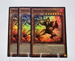 3x Masked HERO Furnace MZMU-EN015 ( Super Rare ) 1st Ed - NM - YU-GI-OH! - Image 2