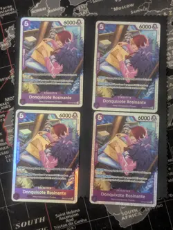 One Piece OP10-072 Donquixote Rosinante SR Royal Blood English Playset x4 - Image 1