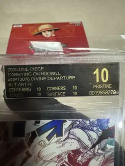 BGS 10 Black Label Divine Departure One Piece CCG Carrying On His Will - Image 3