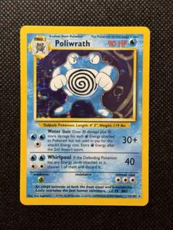 Poliwrath 13/102 Holo Rare Base Set - Pokemon Card WOTC LP - MP WOTC - Image 1