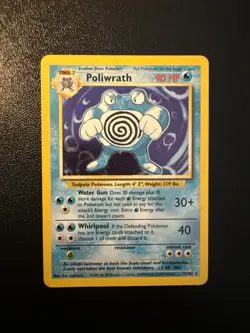 Poliwrath 13/102 - Base Set Holo Rare Unlimited - LP - WOTC Vintage Pokemon Card - Image 1
