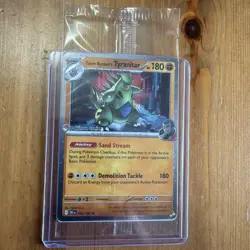 Pokemon Center Stamped Team Rockets Tyranitar Promo Card 096/182 Sealed - Image 1