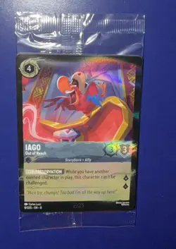 New Disney Lorcana D23 2025 Gold Member Exclusive Gift Iago 8/ Foil Promo Card - Image 3