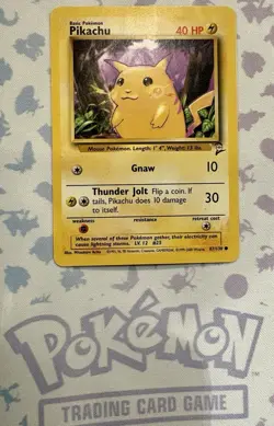 Pikachu 87/130 - Base Set 2 - Vintage WOTC Pokemon Card - LP Collectible Card - Image 2