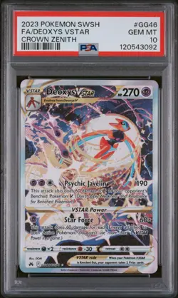 2023 Pokemon Sword & Shield Crown Zenith #GG46 Deoxys VSTAR - PSA 10 - Image 1