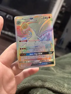 Pokemon Flygon GX Rainbow Rare Full Art Holo 256/236 Sm-Cosmic Eclipse HP240 - Image 1
