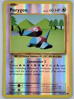 Porygon 71/108 Pokemon - Reverse Holo XY Evolutions LP - Image 1