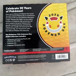 Pokemon TCG Pokemon Day 2026 30th Anniversary Box Pikachu Promo Booster Coin - Image 2