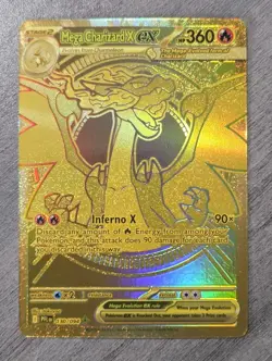 Mega Charizard X Ex 130/094 Gold Secret Rare Phantasmal Flames Pokemon TCG NM! - Image 1
