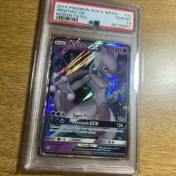 2019 Pokemon Sun and Moon Mewtwo GX Hidden Fates PSA GEM MT 10 - Image 3