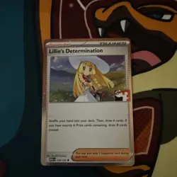 Pokemon TCG Lillie's Determination MEG 119/132 Holo Play! Stamp Prize Pack NM - Image 1
