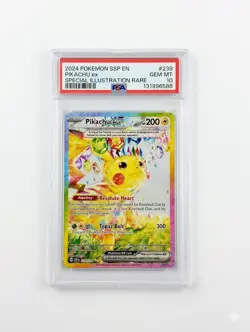 2024 POKEMON SSP EN-SURGING SPARKS SPECIAL ILLUSTRATION RARE PIKACHU EX PSA 10 - Image 1