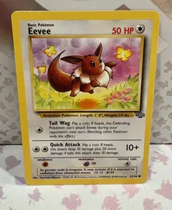 1999 Pokemon Jungle Unlimited Eevee /64 Common #51 NM - Image 1