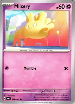 Milcery 64/142 Common Stellar Crown Pokemon NM - Image 1