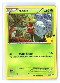 Treecko 3/25 Holo 25th Anniversary McDonald’s Celebrations Pokemon - Image 1